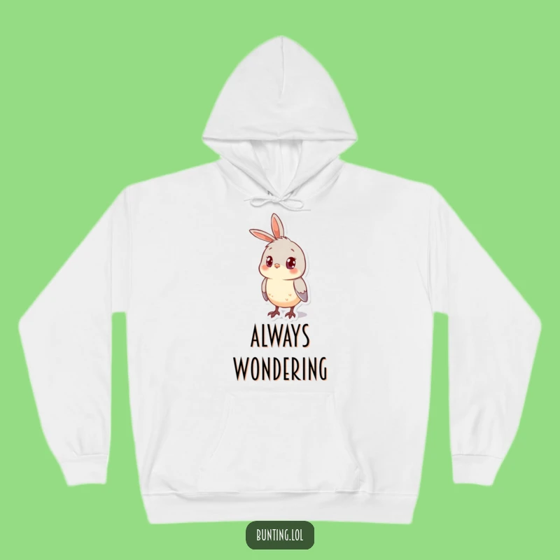 Funny Bunting Curious Hoodie: Cozy Inquisitive Wear, Ideal Funny Gift