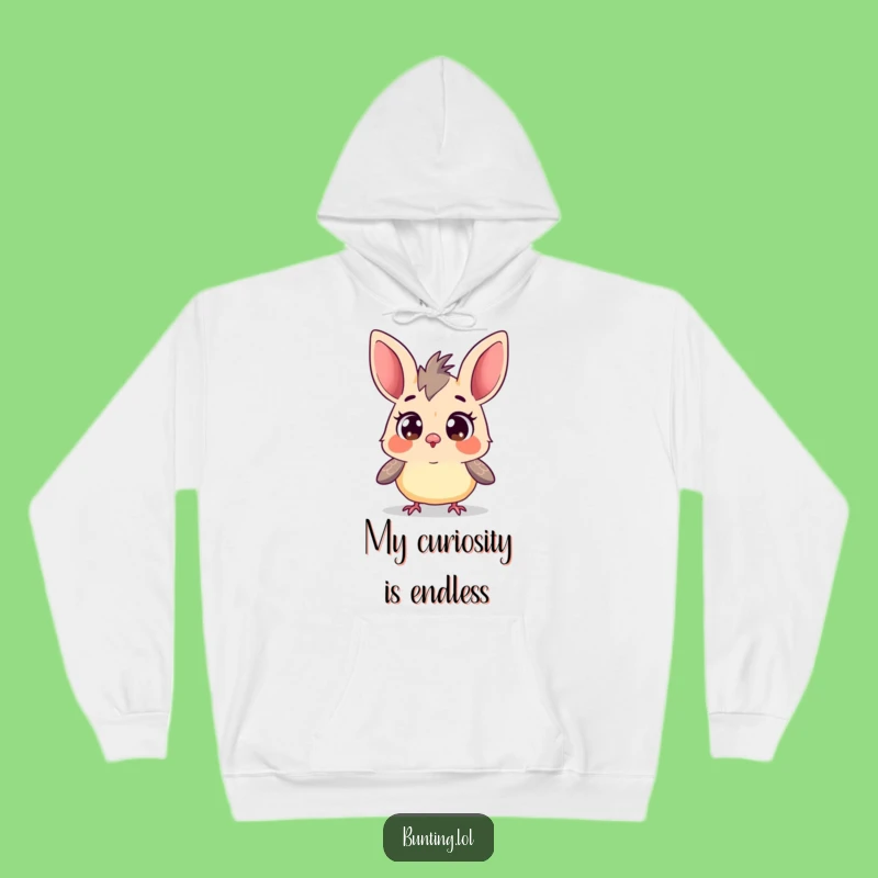 Funny Curious Bunting Hoodie: Cozy Bird Exploring, Warm and Hilarious Gift Idea