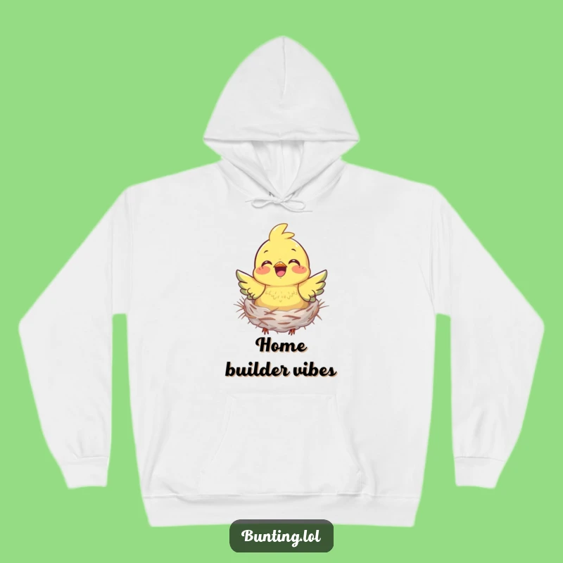Funny Bunting Nesting Hoodie: Cozy Creator Wear, Perfect Gift