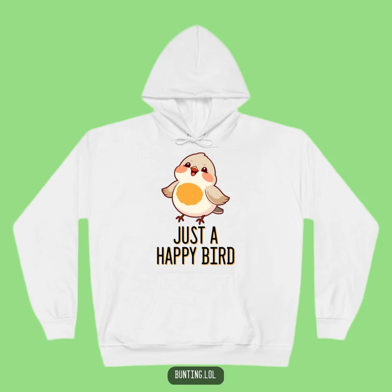 Funny Joyful Orange Bird Hoodie: Cozy Songbird Sweatshirt, Perfect Humorous Gift