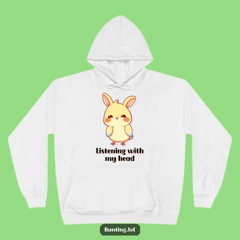 Funny Tilting Bunting Hoodie: Cozy Bird Head Tilt, Warm and Hilarious Gift Idea