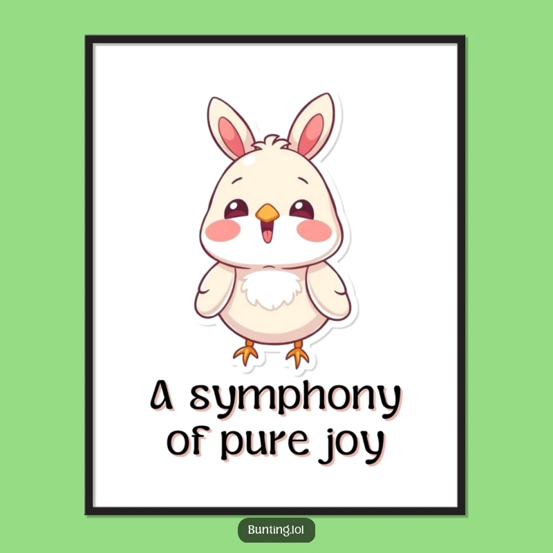 Funny Free Printable Wall Art: Singing Bunting, Cheerful Downloadable Decor