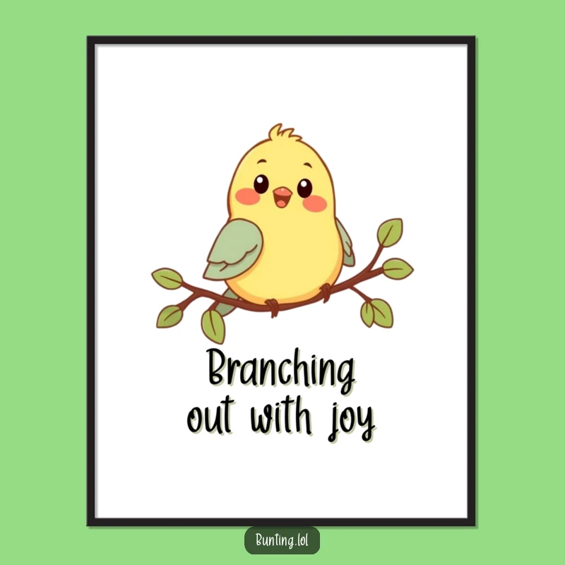 Funny Free Printable Wall Art: Chirpy Bunting Decor, Downloadable Art for a Laugh