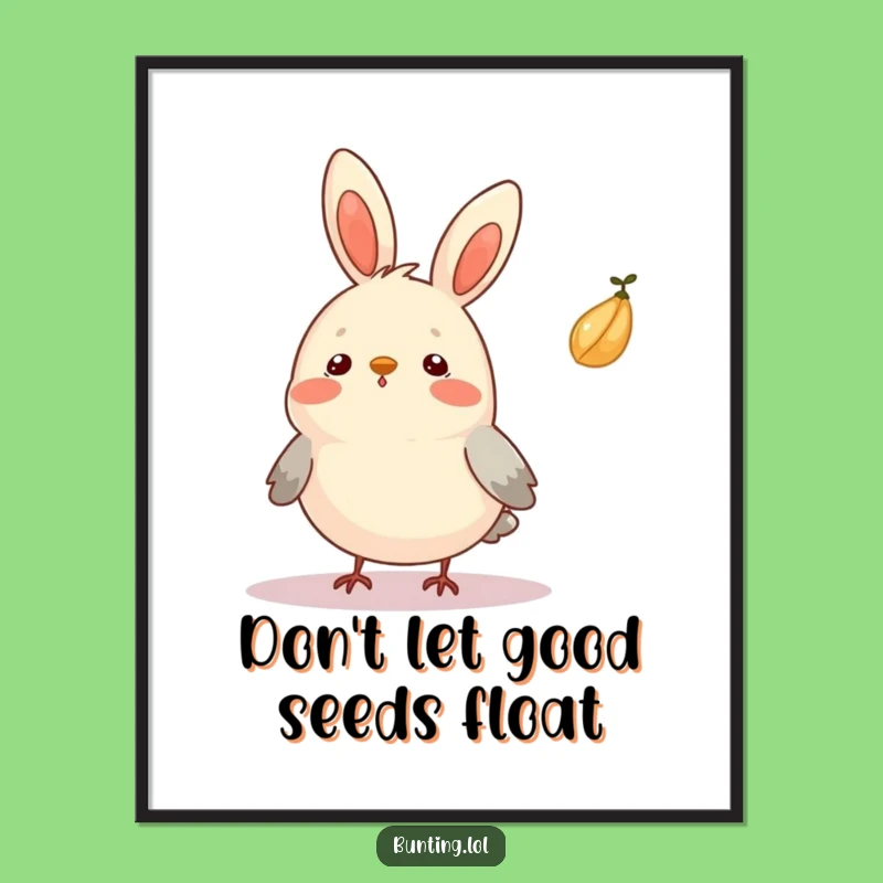 Free Printable Wall Art: Surprised Bunting, Funny Downloadable Decor for a Whimsical Space!