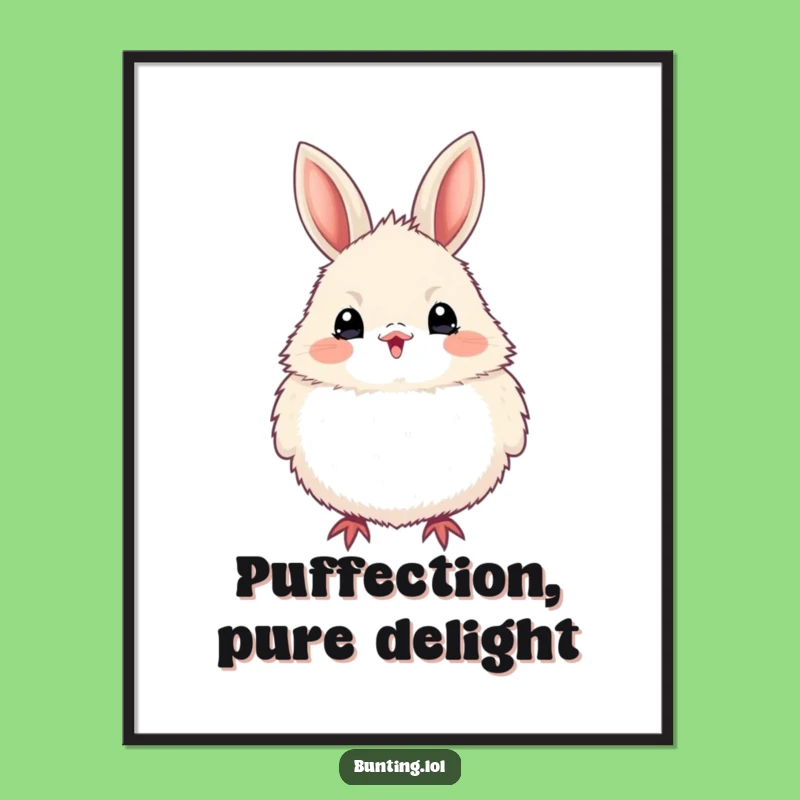 Free Printable Wall Art: Excited Bunting for a Fluffy Downloadable Decor Gift