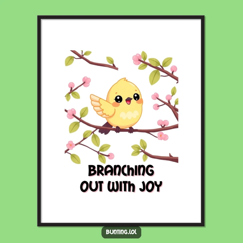 Funny Free Printable Wall Art: Bunting Flitting Joyfully - Downloadable Decor!