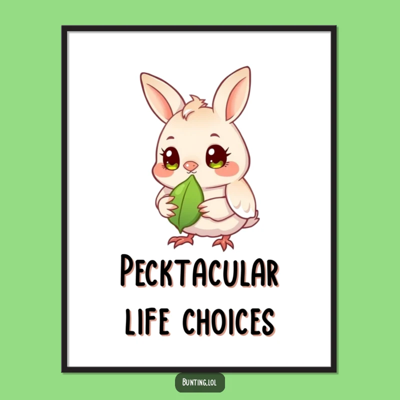 Funny Free Printable Wall Art: Focused Bunting Bird, Whimsical Downloadable Decor for Nature Lovers