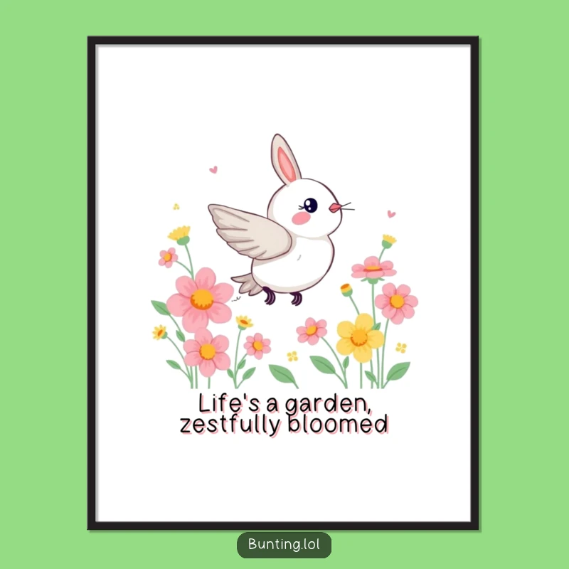 Free Printable Wall Art: Zippy Bunting, Funny Downloadable Decor for a Vibrant Space!