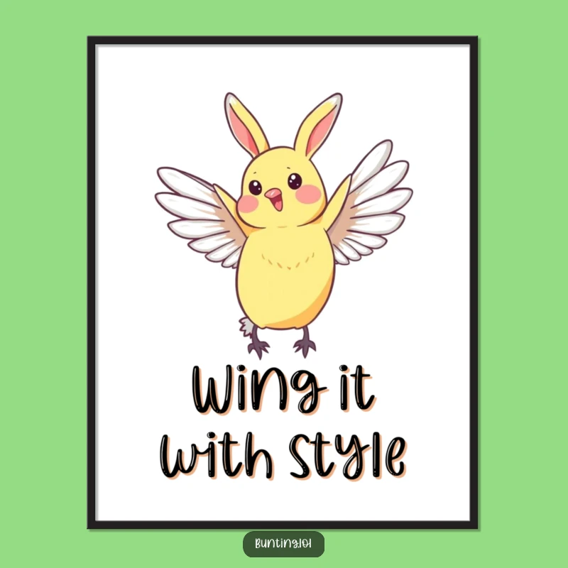 Funny Free Printable Wall Art: Graceful Bunting Wings for Elegant Decor