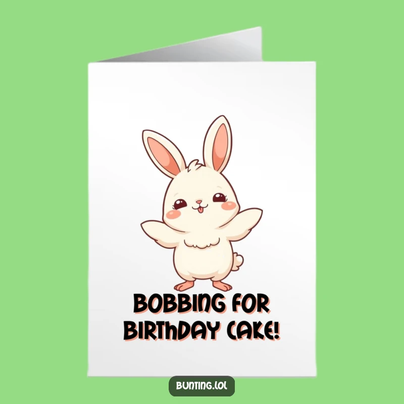 Free Printable Birthday Card: Bobbing Bunting Fun - Funny Downloadable Gift!