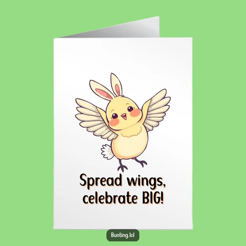 Free Printable Birthday Card: Graceful Bunting, Elegant Downloadable Gift for Celebration