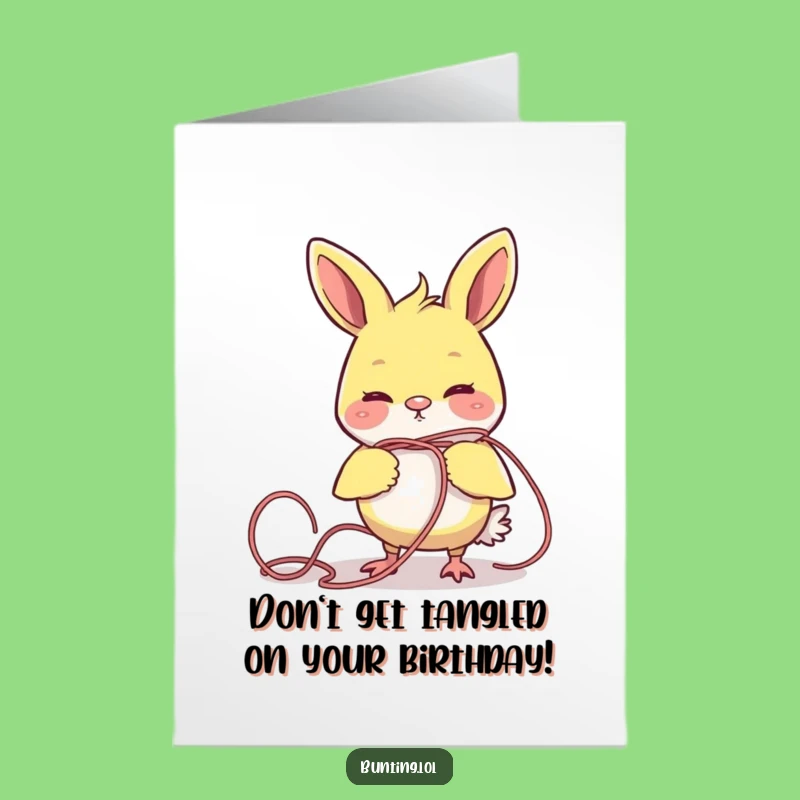 Free Printable Birthday Card: Tangled Bunting Birthday Fun, Funny Downloadable Gift