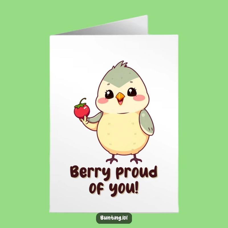 Free Printable Funny Birthday Card: Proud Bunting & Berry, Downloadable Print at Home Surprise