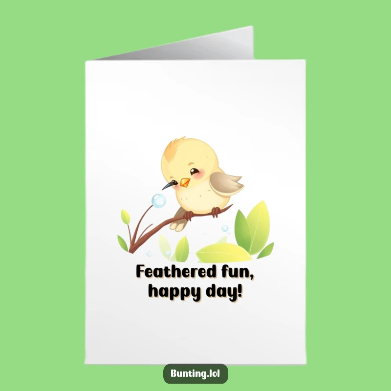 Funny Free Printable Birthday Card: Pecking Bunting, Hilarious Downloadable Gift for Laughs