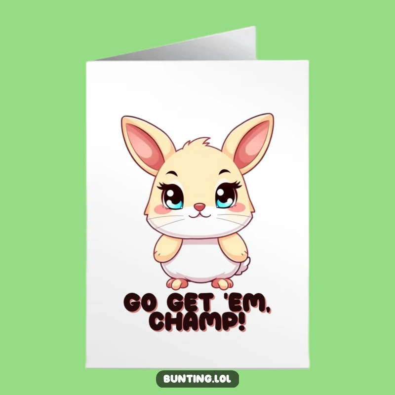 Free Printable Congrats Card: Determined Bunting Achieves Success - DIY Download