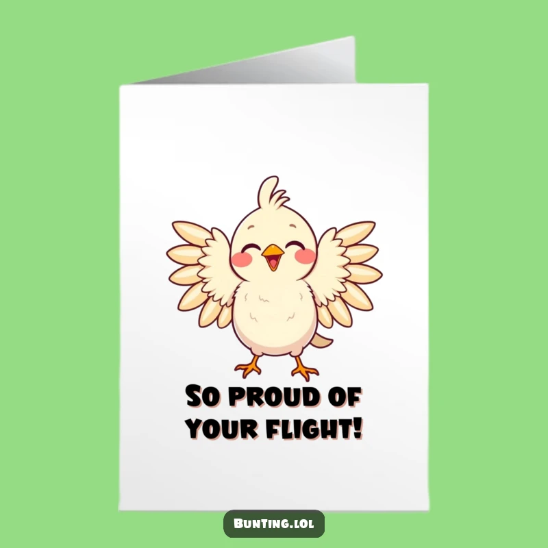 Free Printable Congrats Card: Proud Bird Achievement, Funny Downloadable Gift for Success