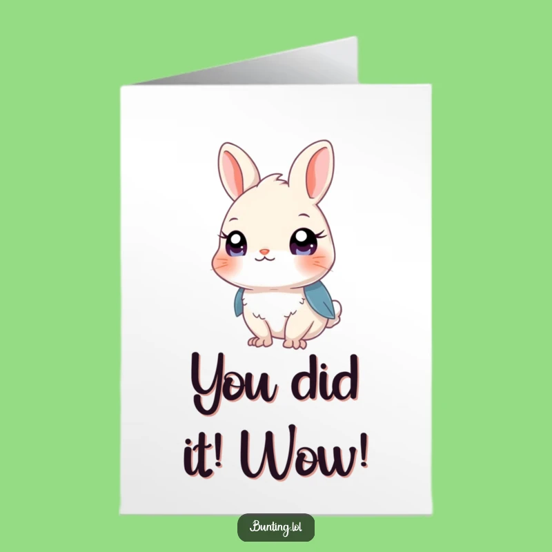 Free Printable Congrats Card: Curious Bunting, Humorous Downloadable Gift for Any Achievement!