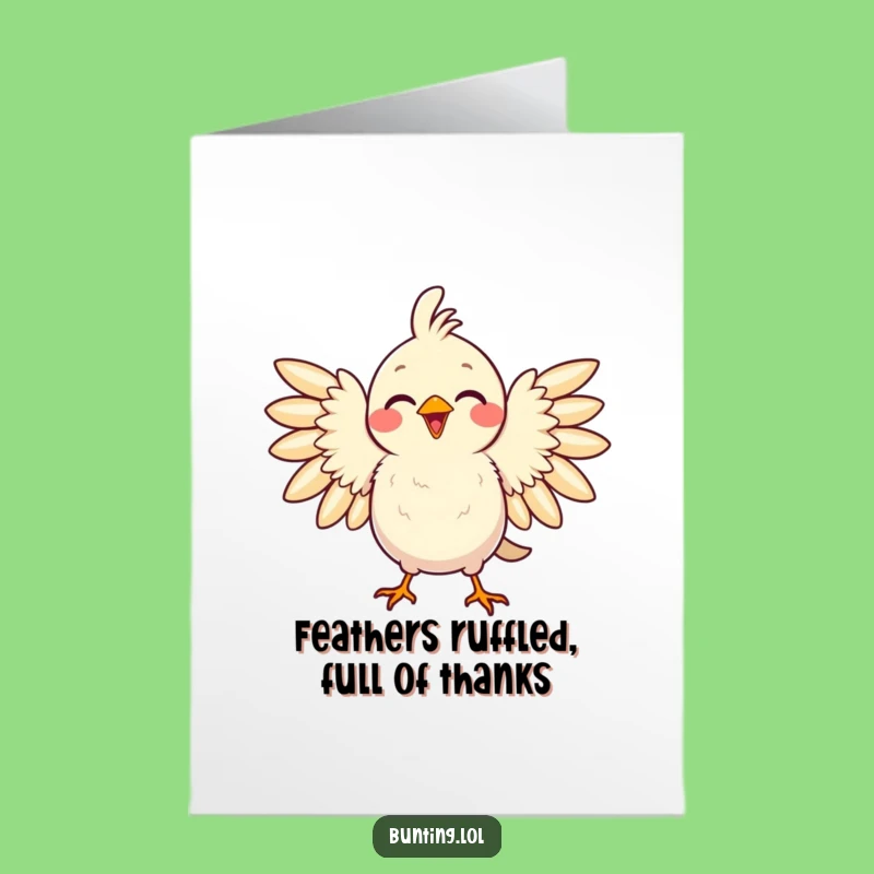 Free Printable Thank You Card: Proud Bird Gratitude, Funny Downloadable Gift
