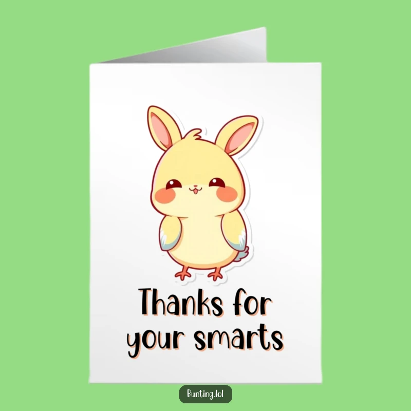 Free Printable Thank You Card: Bunting Tilts Gratitude, Funny Downloadable