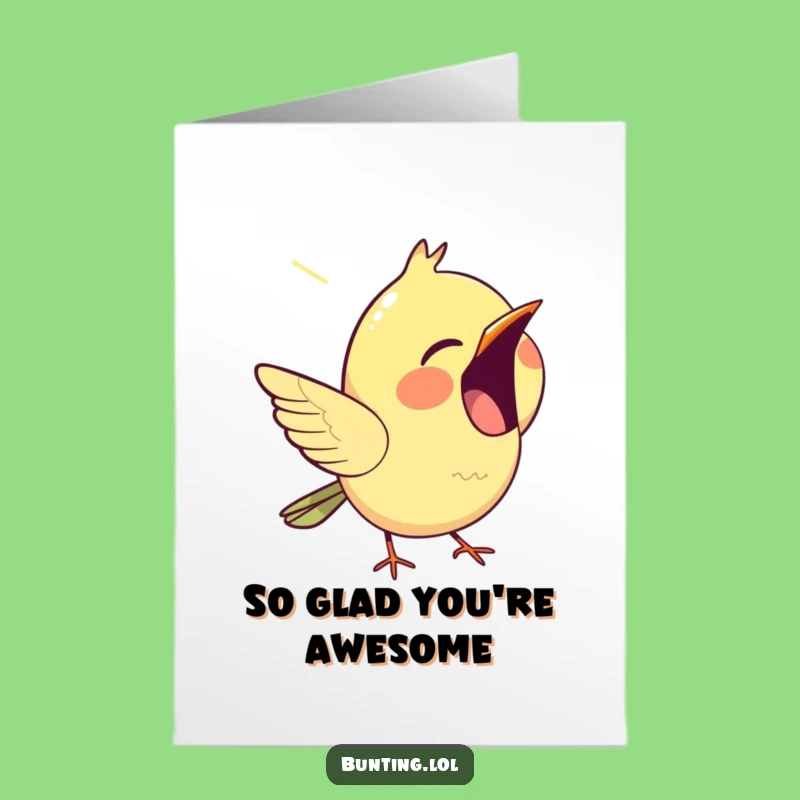 Free Printable Thank You Card: Chirpy Bunting Says Thanks - Print Today