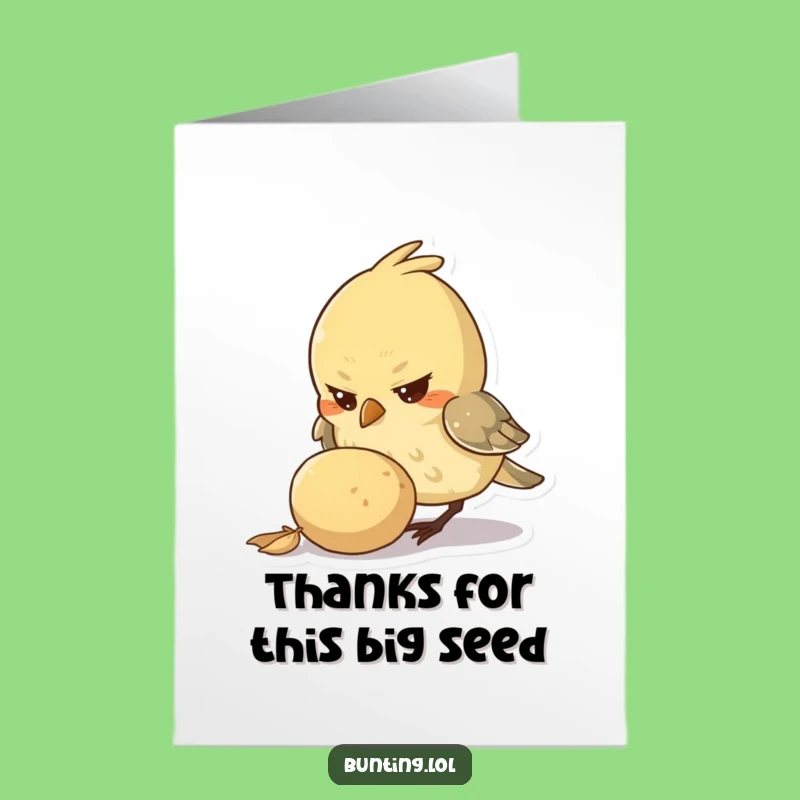 Free Printable Thank You Card: Determined Bird Gratitude, Downloadable Art for Earned Thanks