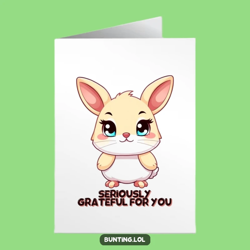 Free Printable Thank You Card: Determined Bunting's Focused Gratitude - Print Now