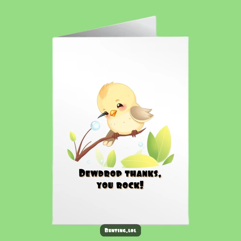 Funny Free Printable Thank You Card: Pecking Bunting, Charming Downloadable Gift for Appreciation