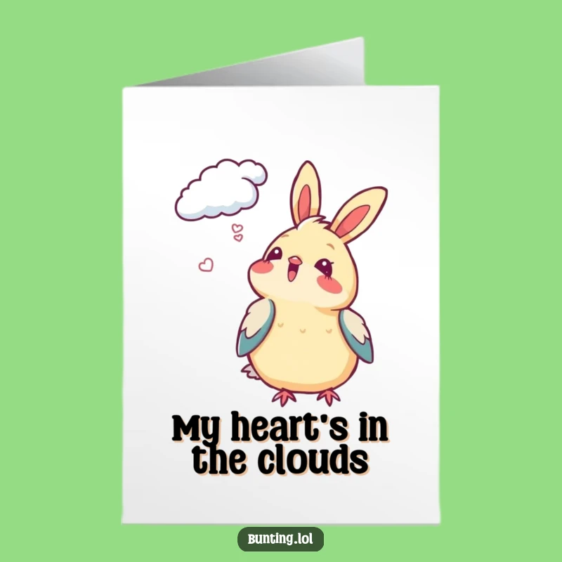 Free Printable Thank You Card: Bunting's Skyward Wonder to Show Gratitude