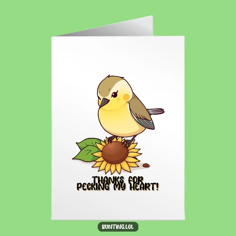 Free Printable Thank You Card: Bunting Bird Snack - Humorous DIY