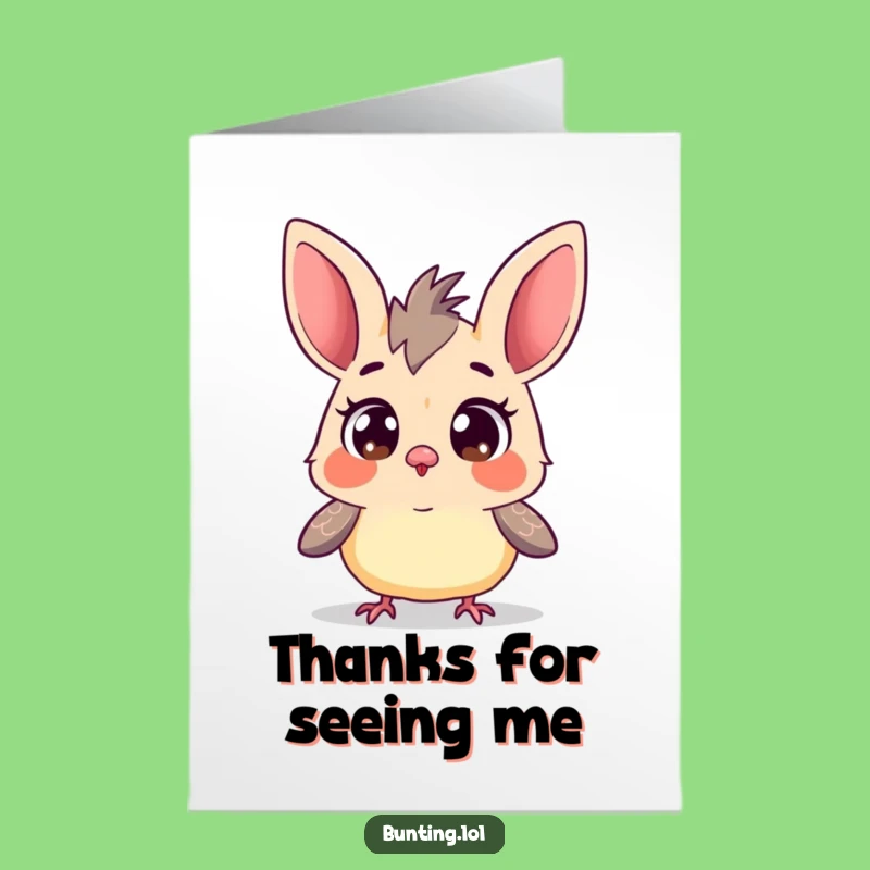 Free Printable Thank You Card: Bunting Notices Gratitude, Funny Downloadable