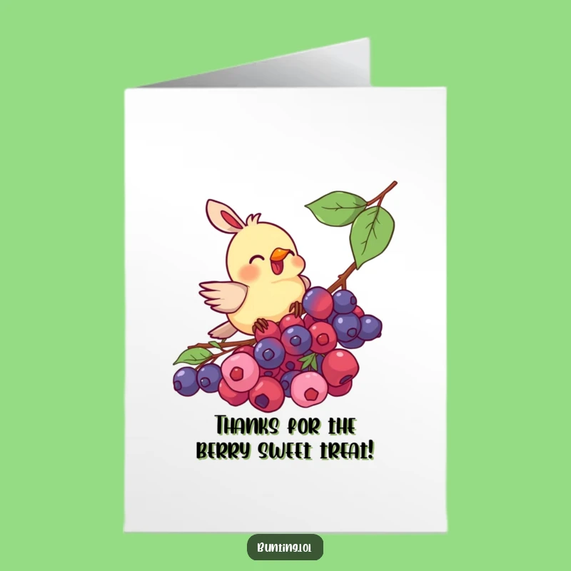 Chirp Thanks: Free Printable Bunting Thank You Card Downloadable Gift