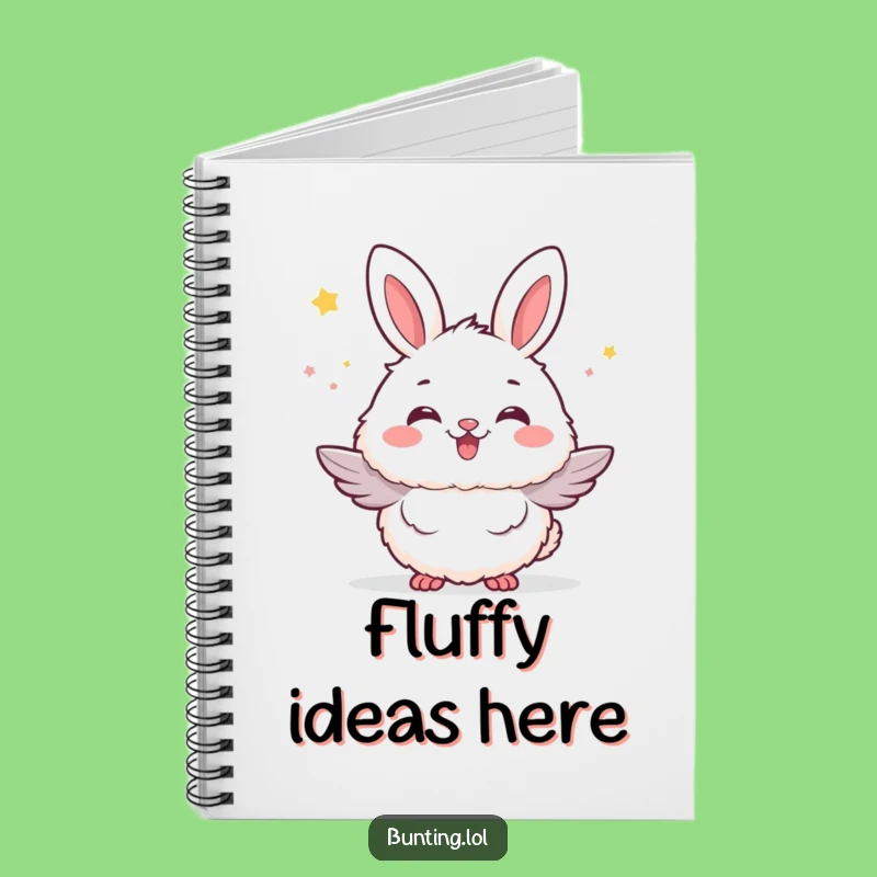 Funny Bunting Fluffy Excitement Notebook - Capture Your Enthusiastic Ideas
