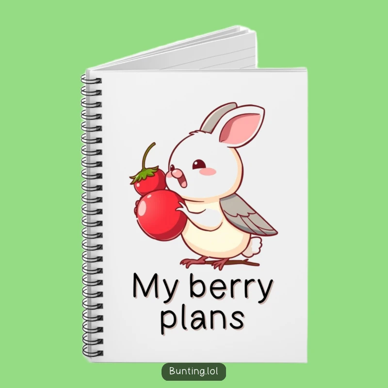 Funny Bunting Berry Notebook: Craving Journal, Writing Gift