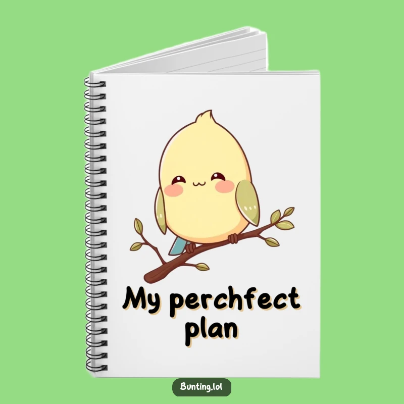 Funny Bunting Bird Notebook: Contented Thoughts Journal - Calm Funny Gift