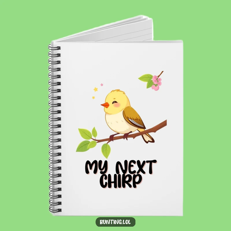 Funny Bunting Bird Notebook - Jot Down Ideas with a Chirpy and Humorous Touch