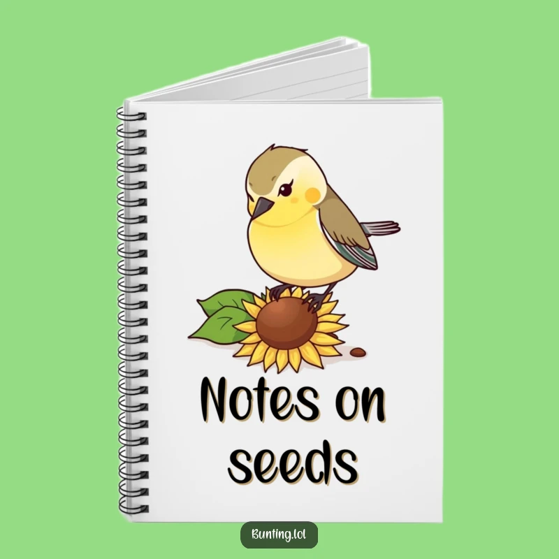 Funny Bunting Bird Notebook: Seed Pecking Notes, Hilarious Ideas Journal!