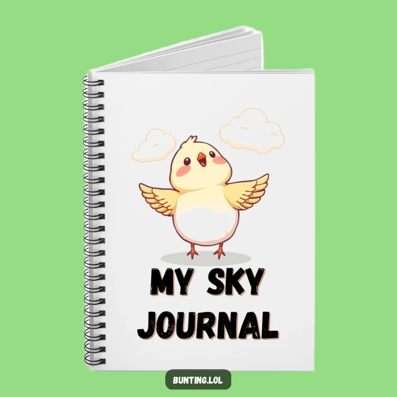 Funny Bunting Cloud Notebook - Journal Your Happy Thoughts!