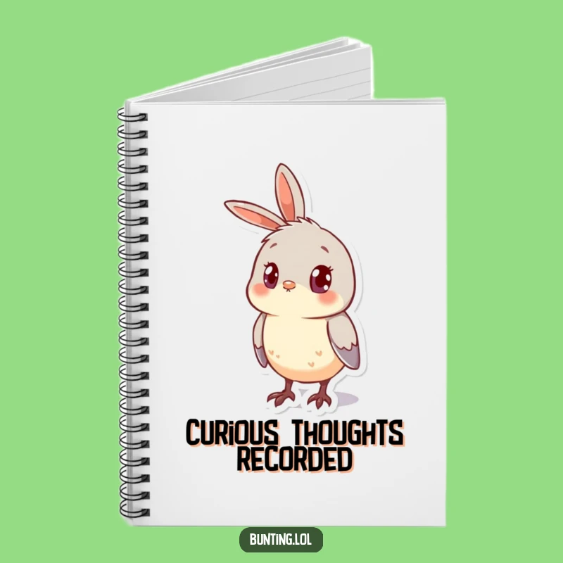 Funny Bunting Curious Notebook: Inquisitive Journal, Ideal Funny Gift