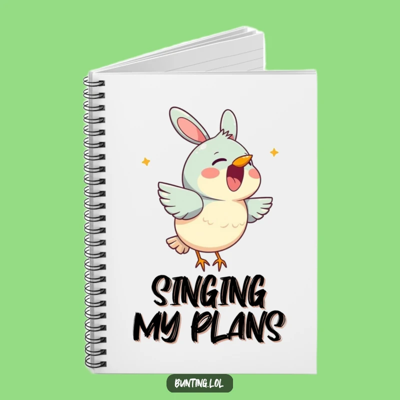 Funny Bunting Singing Notebook: Jot Down Melodies, Perfect Gift