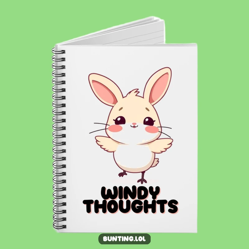 Funny Bunting Wind Surprised Notebook - Hilarious Journal for Unexpected Ideas