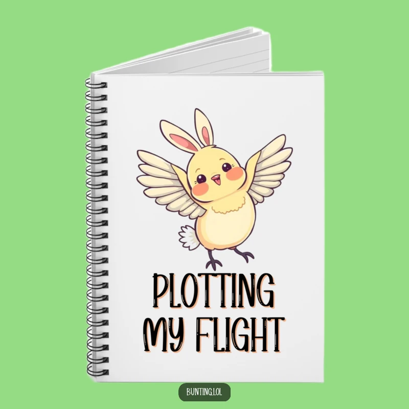 Funny Bunting Wing Notebook - Journal Your Elegant Thoughts!