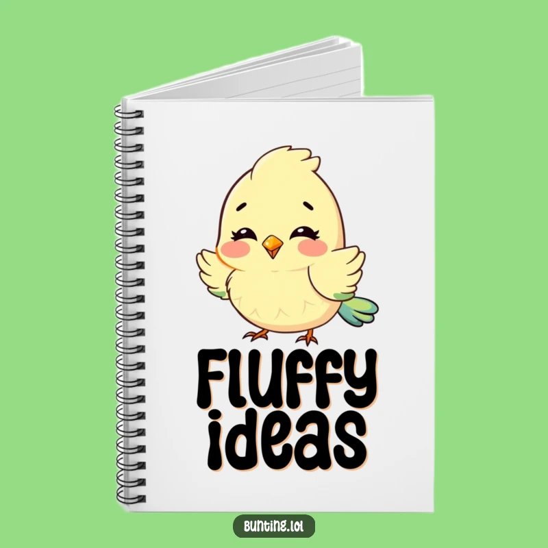 Funny Fluffy Feathers Bunting Notebook: Capture Delightful Ideas with this Cute Character