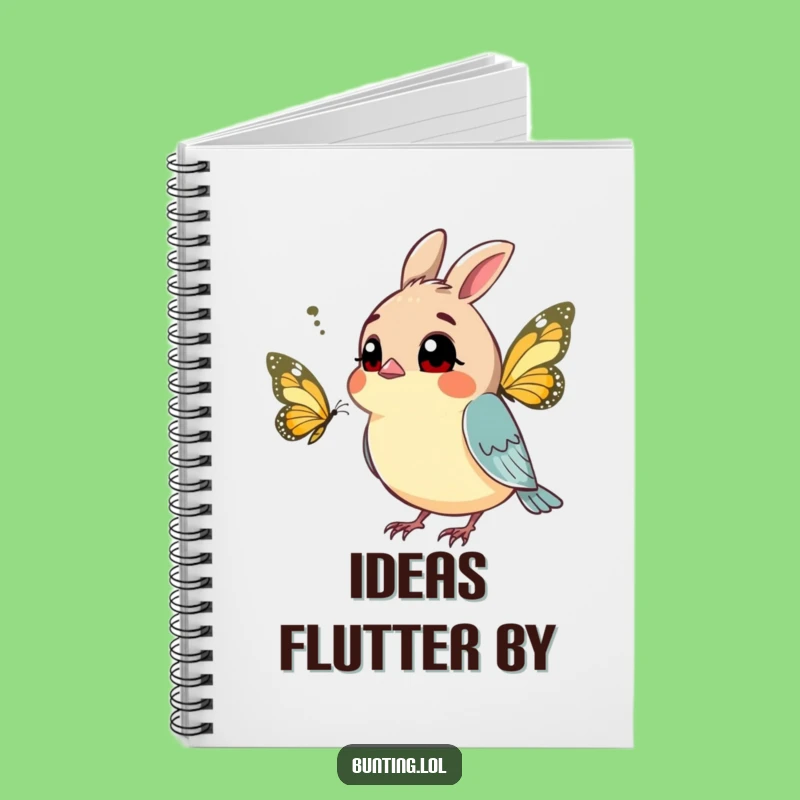 Funny Curious Bunting Notebook: Jot Down Your Questions