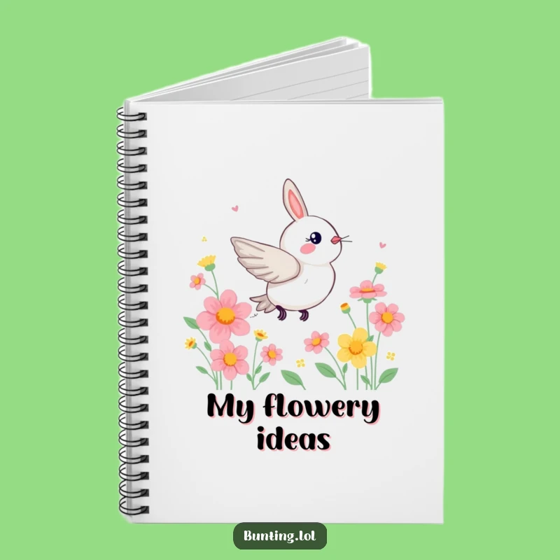 Funny Zippy Bunting Notebook: Jot Down Your Bright Ideas with Floral Flair