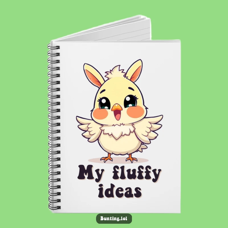 Funny Excited Bunting Notebook: Journal Your Joy with Fluffy Feathers - Great Funny Gift!