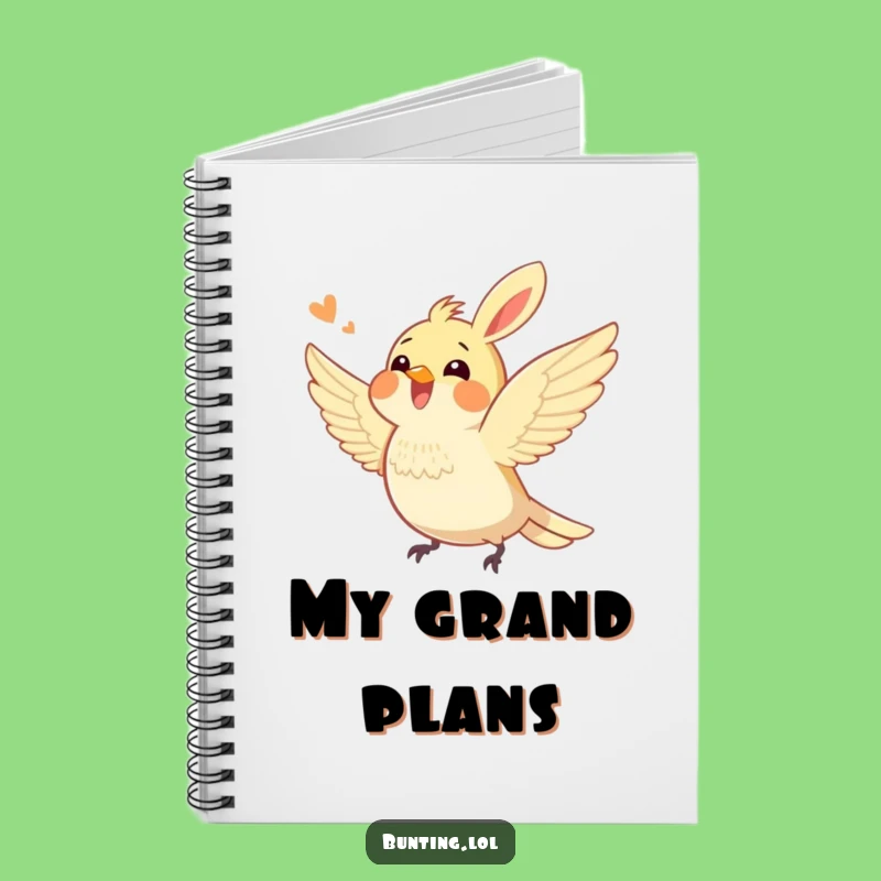 Funny Bunting Bird Fluttering Notebook: Jot Down Ideas with Winged Enthusiasm, Perfect Gift