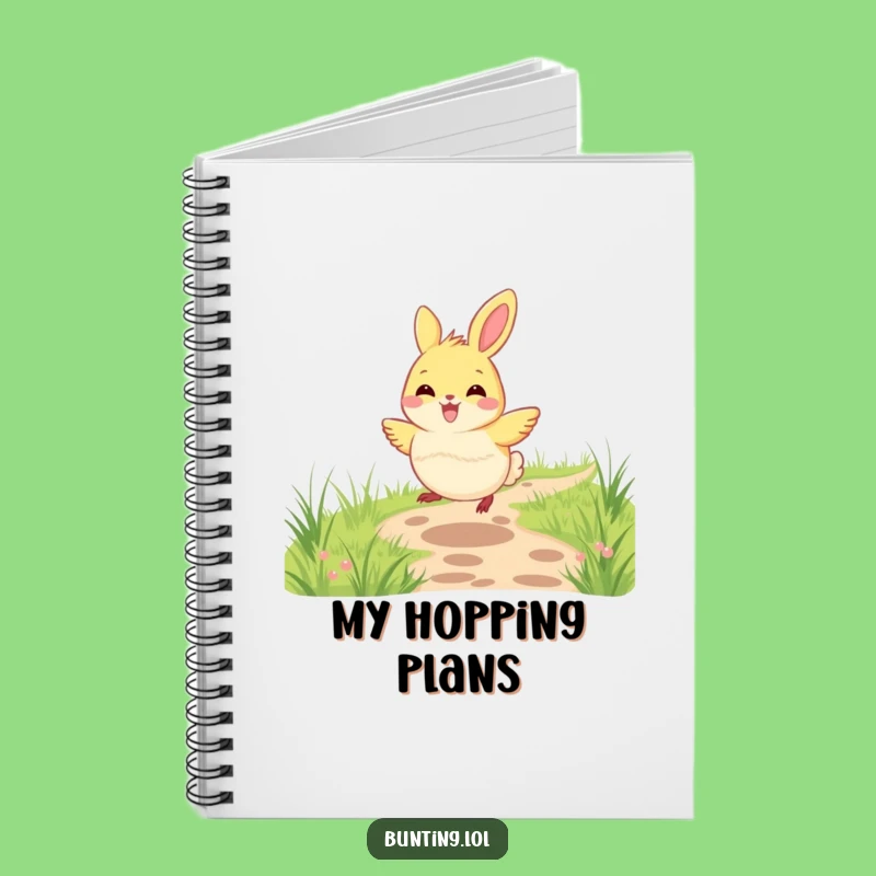 Funny Bunting Hopping Notebook - Capture Your Joyful Thoughts
