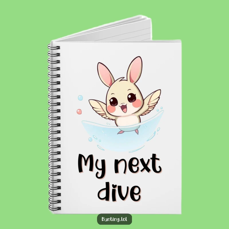 Funny Bunting Dive Notebook: Jot Down Ideas with a Hilarious Bird's Agile Flight - Gift!
