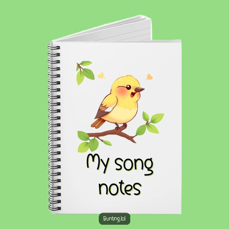 Funny Bunting Bird Notebook, Lined Pages for Humorous Jotting and Ideas