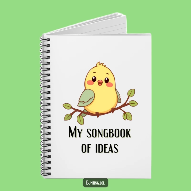 Funny Chirping Bunting Notebook: Joyful Bird Character Singing, Hilarious Journal for Bird Lovers